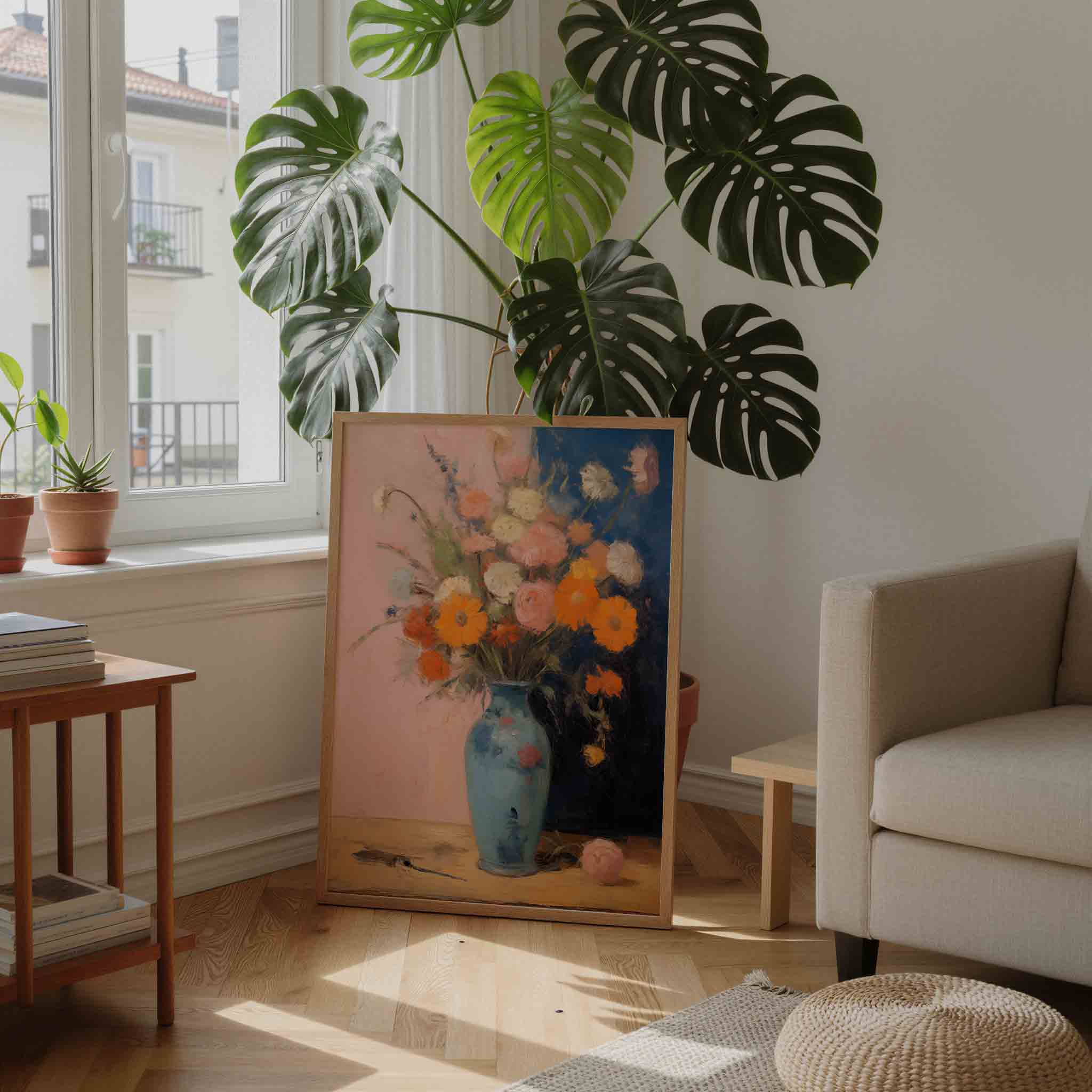 Bloemen in vaas Poster