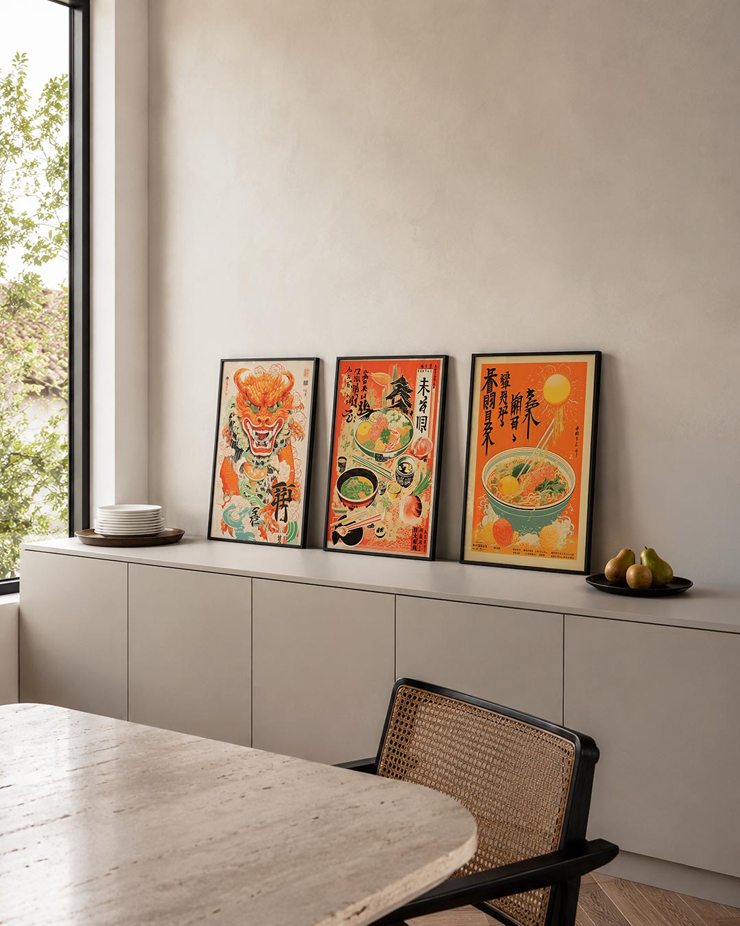 Draak en wolken Posterset