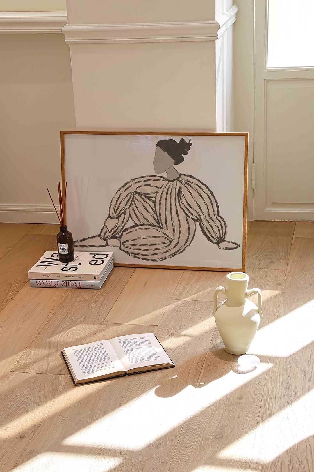Zittende figuur Poster