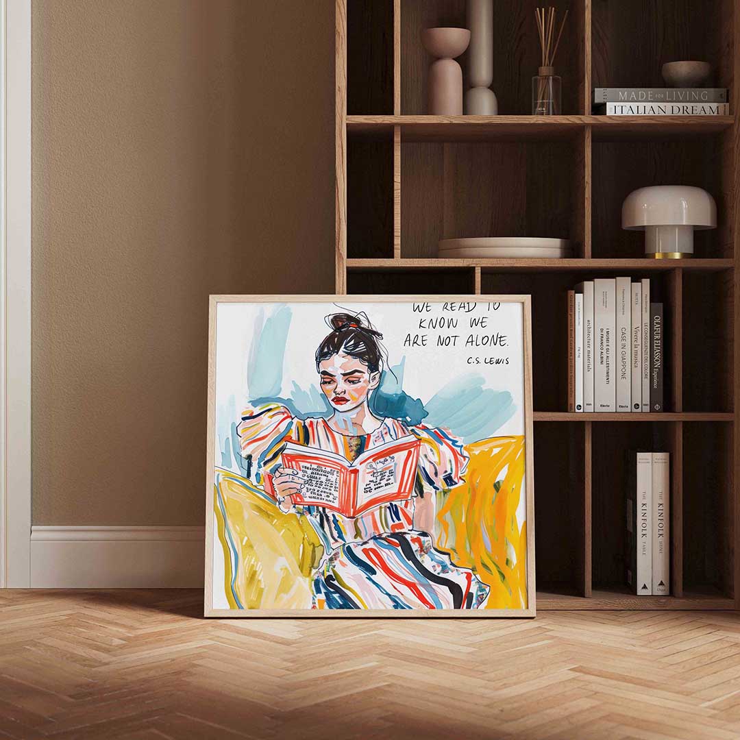 Lezende vrouw Poster