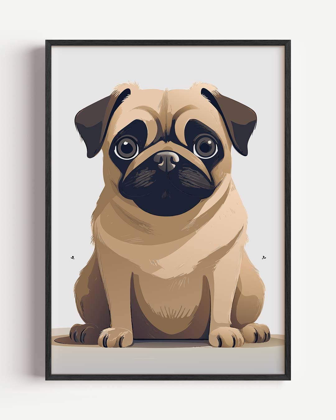 Schattige Mopshond Poster-WallArtistic