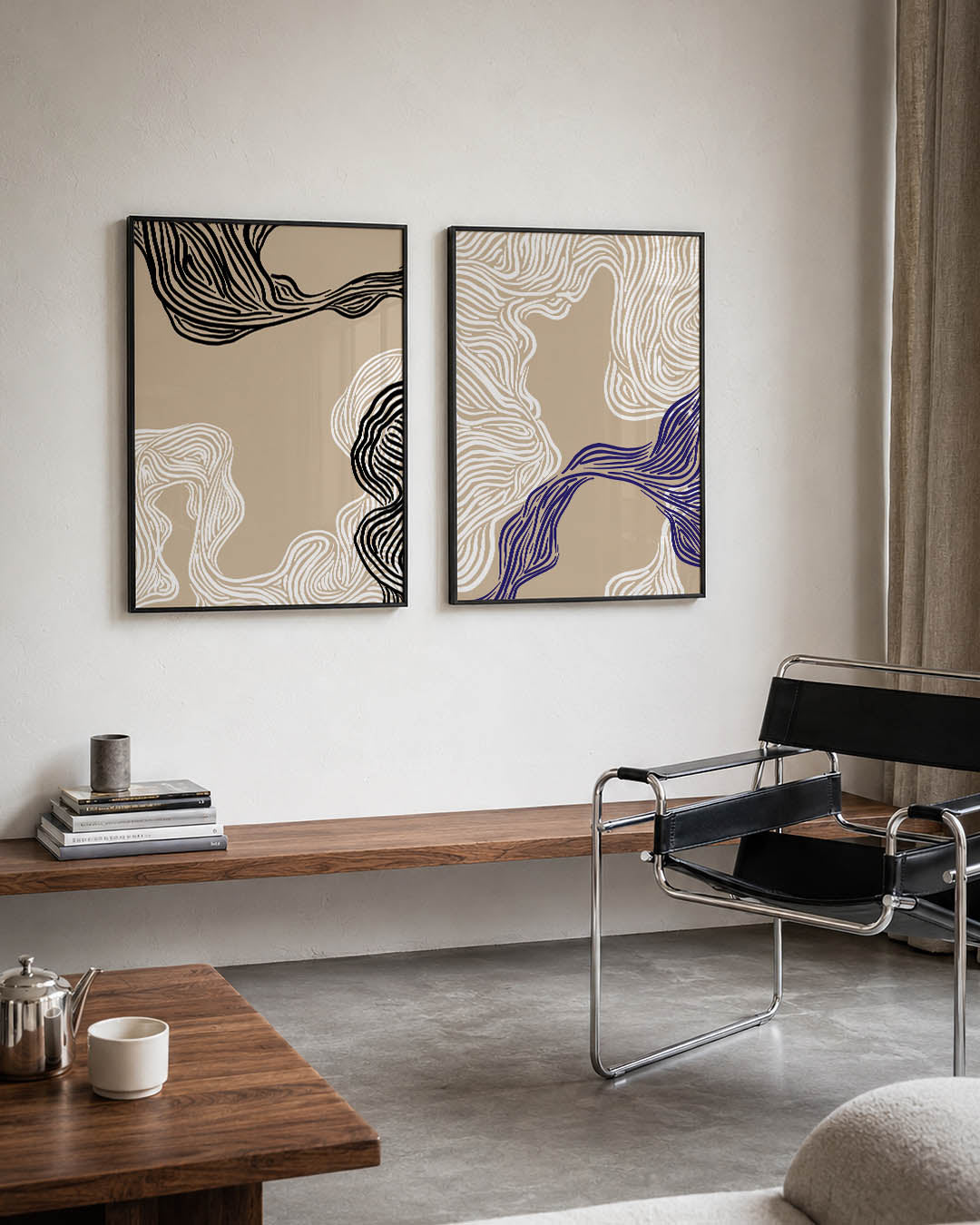 Lijnenspel en vormen Posterset
