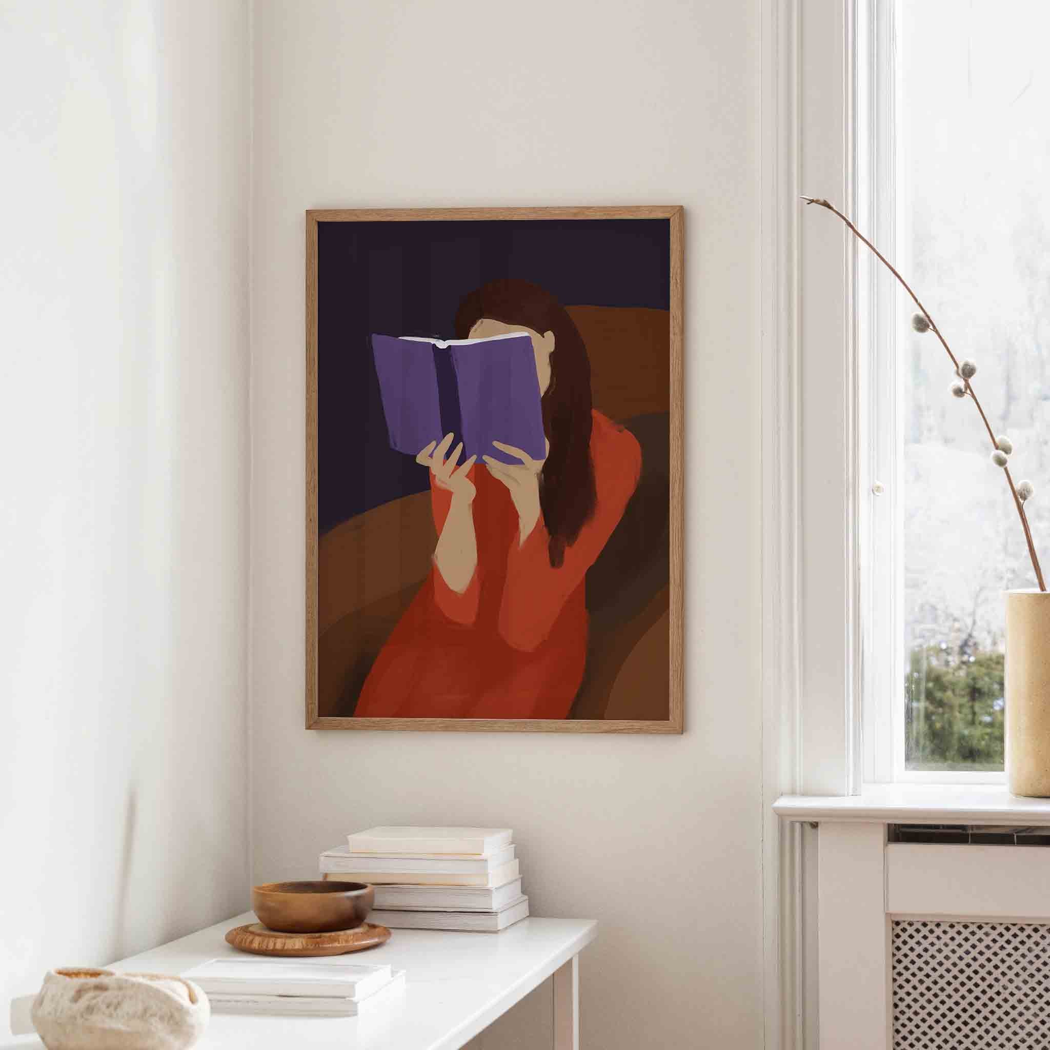 Lezende vrouw Poster