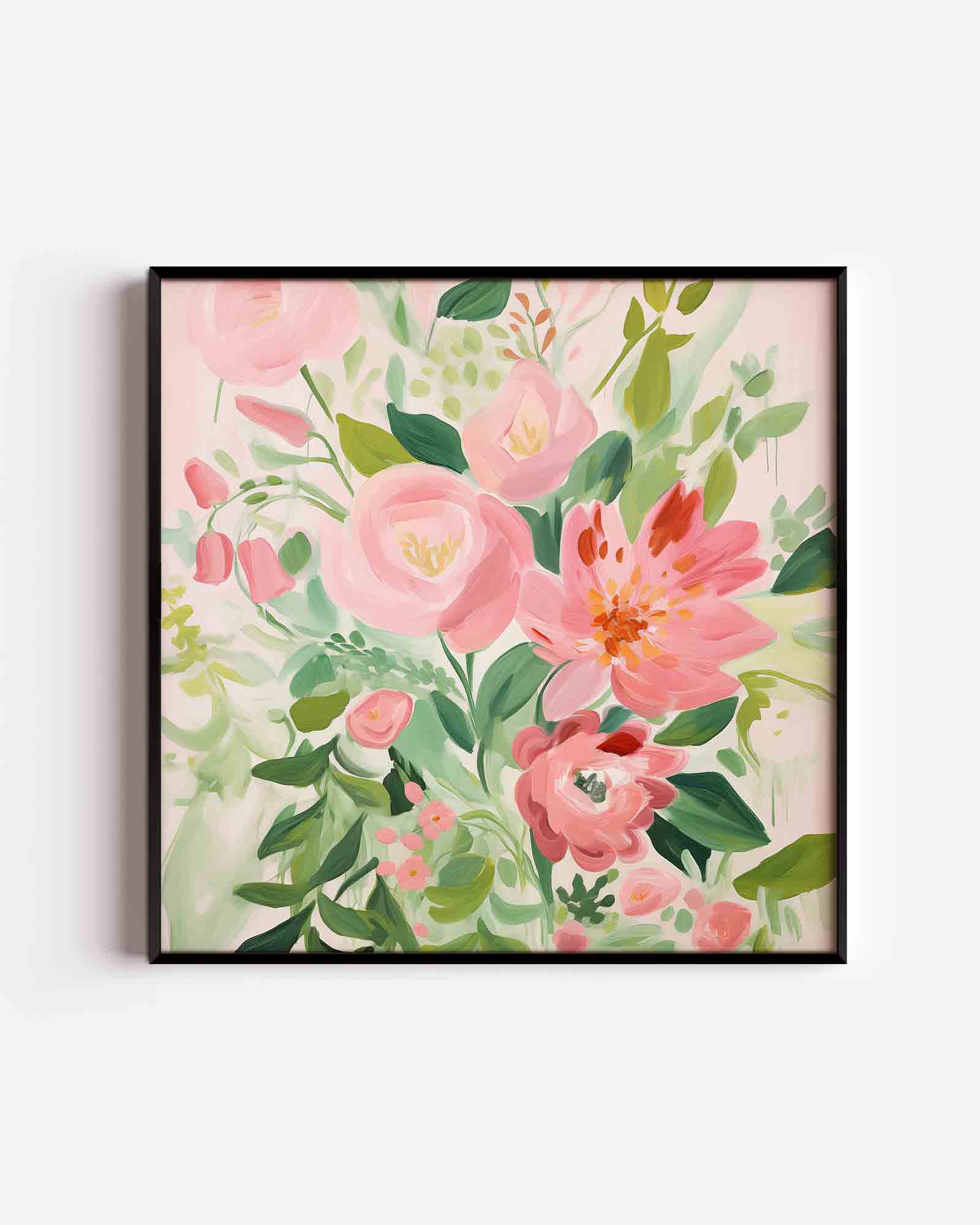 Bloemen in zachte tinten Poster