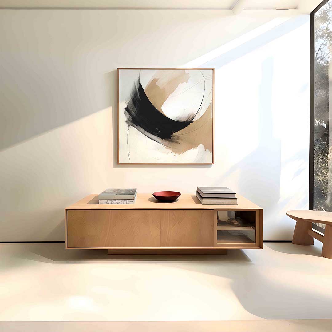 Abstracte penseelstreken Poster