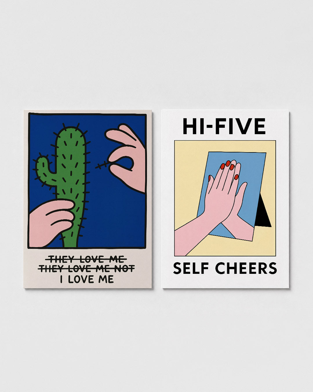 Cactus en handen Posterset