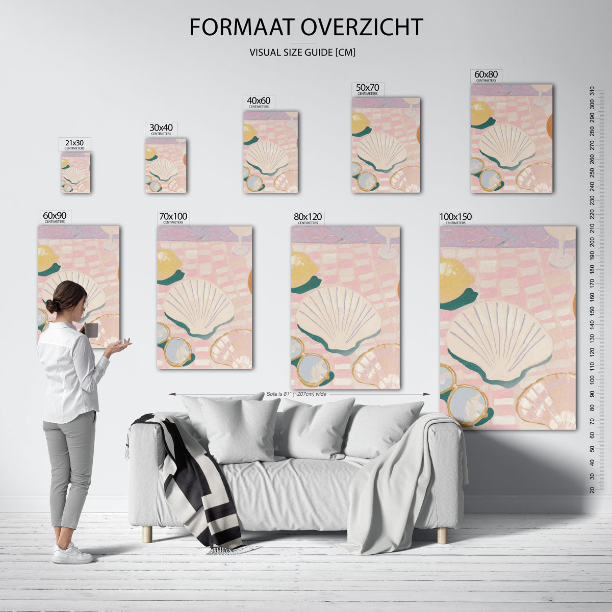 Schelpen en citroen Poster