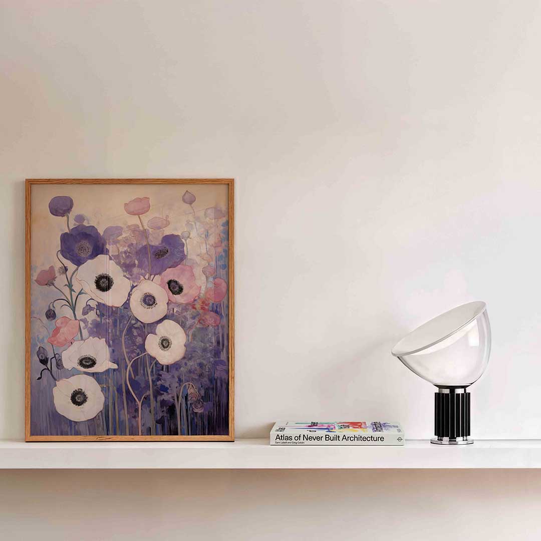 Bloemen in paarse tinten Poster