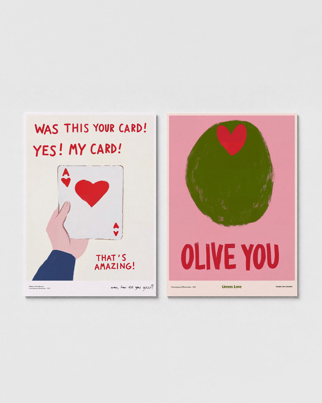 Speelse kaartillusie Posterset