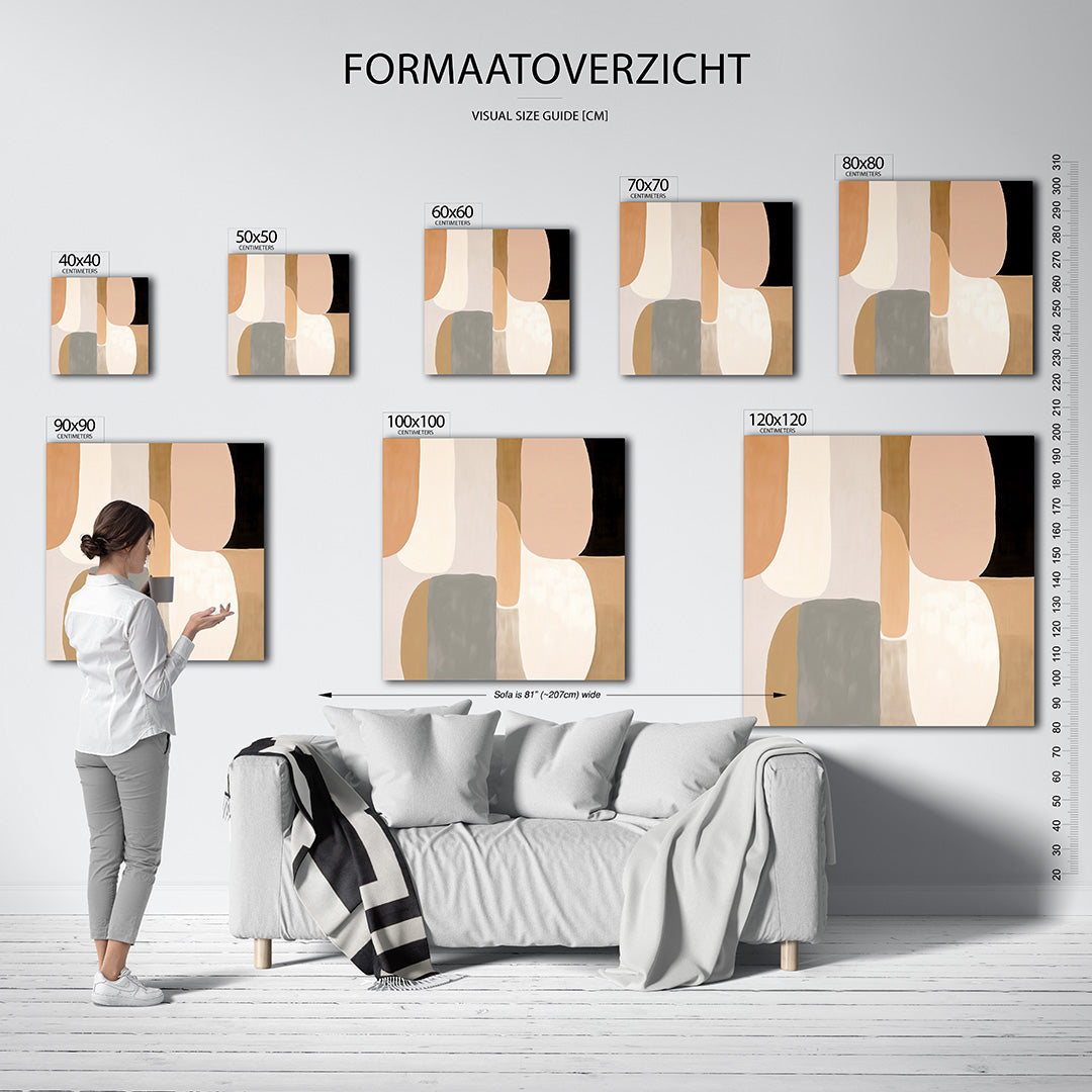 Organische vormen compositie Kunstwerk