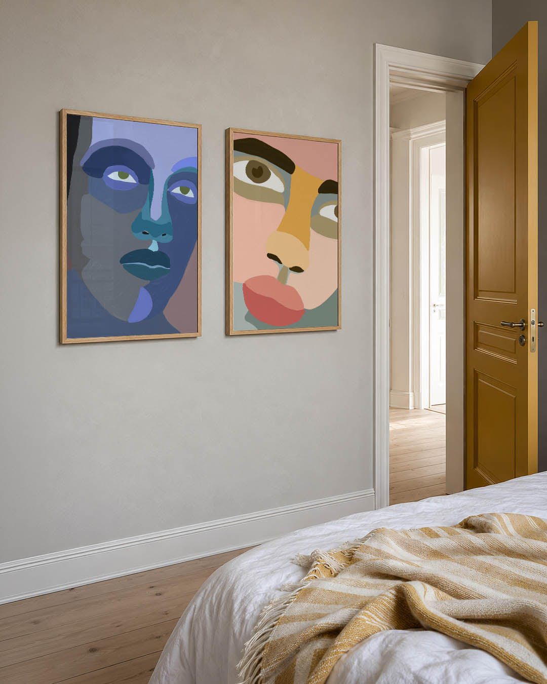Kleurvlakken portret Posterset