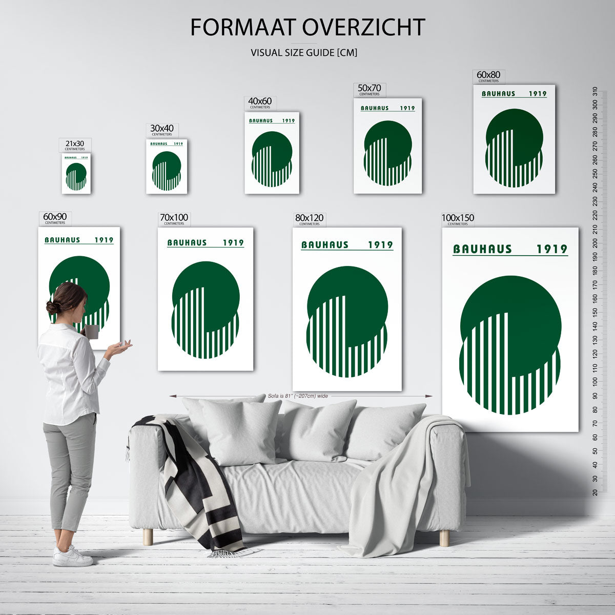 Cirkel en lijnen Poster