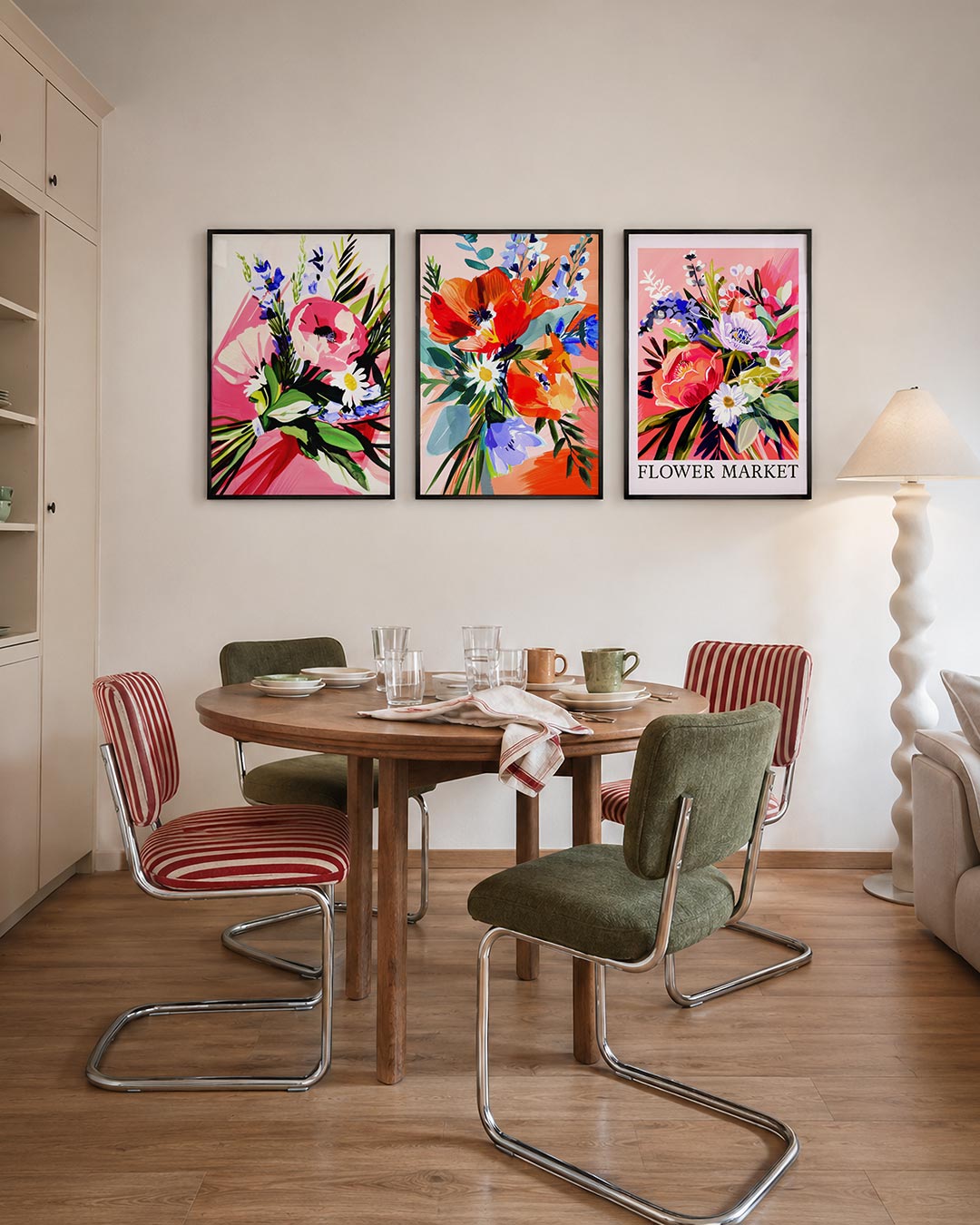 Bloemrijke kleurenpracht Posterset