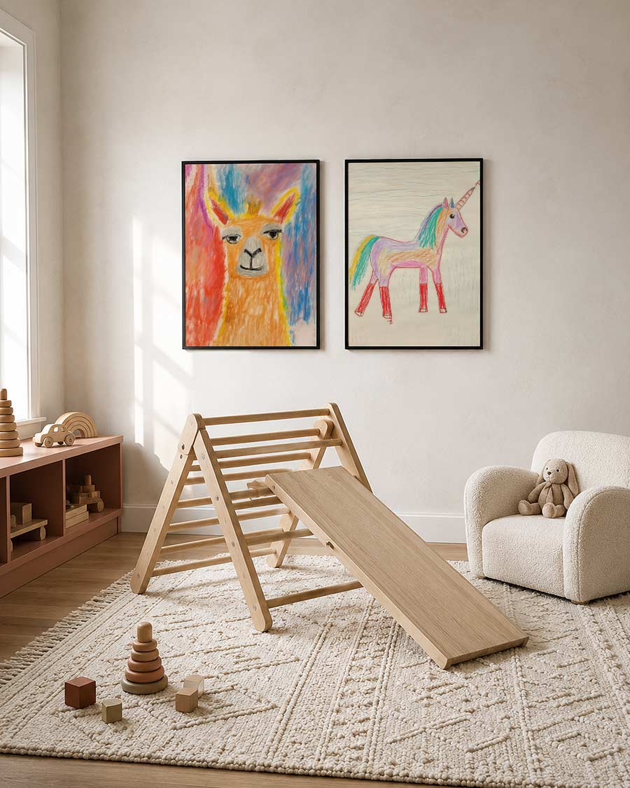 Kleurrijke lama Posterset