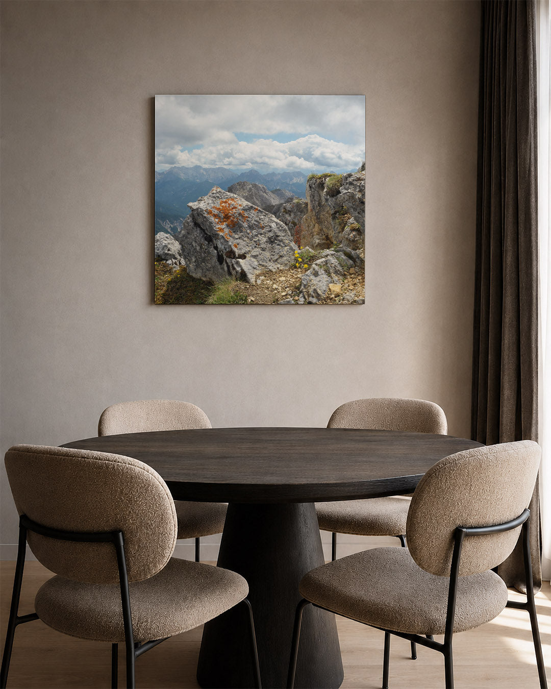 Berglandschap met rotsen Kunstwerk