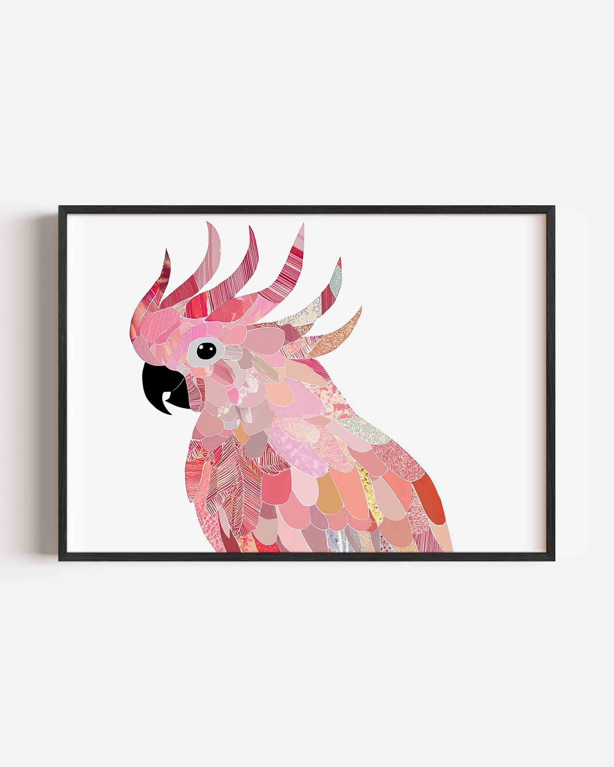 Papegaai in roze tinten Poster