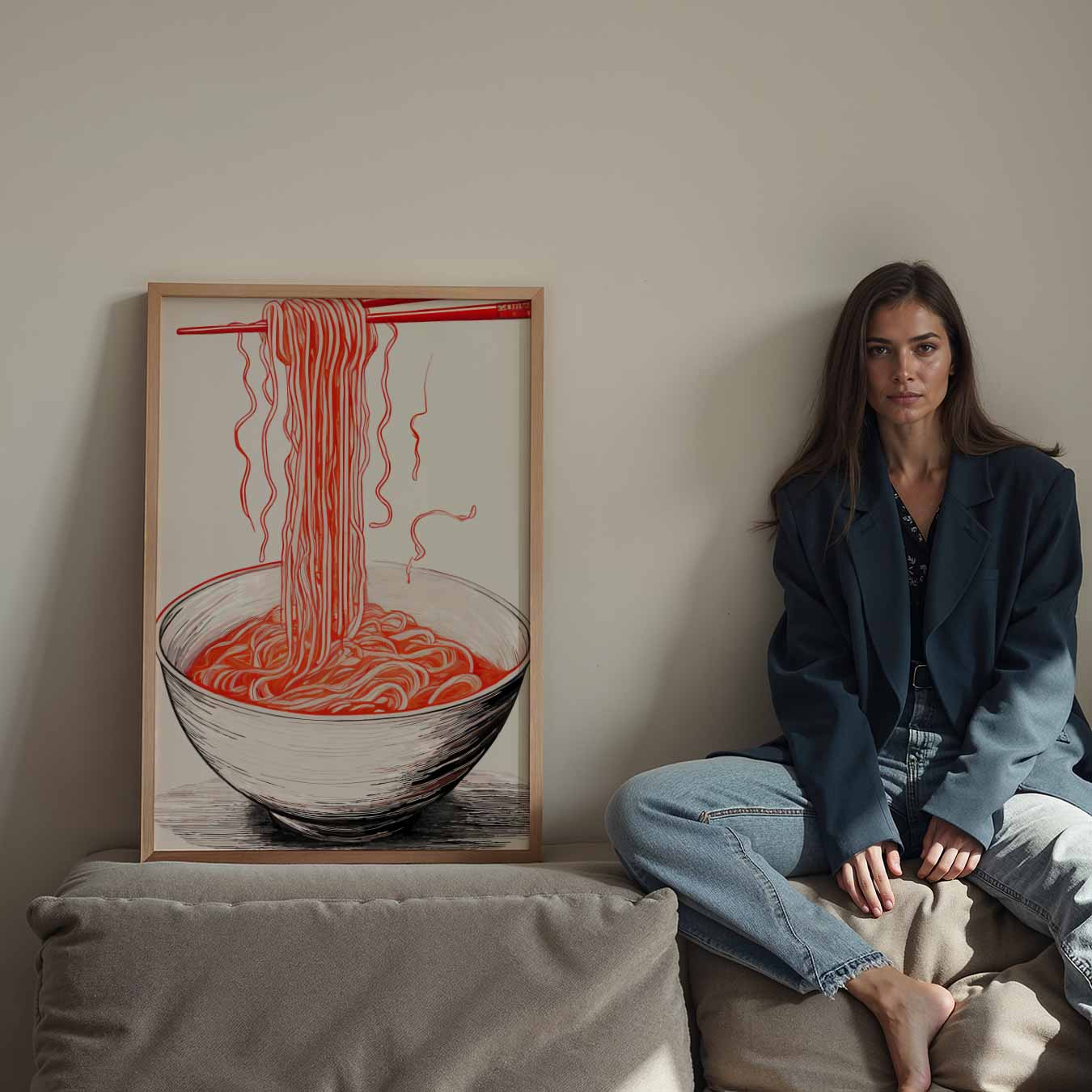 Stijlvolle Ramen Illustratie Poster-WallArtistic