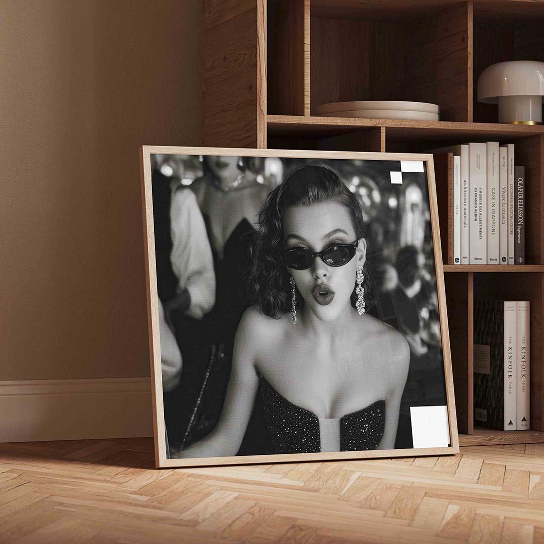 Vrouw met zonnebril Poster