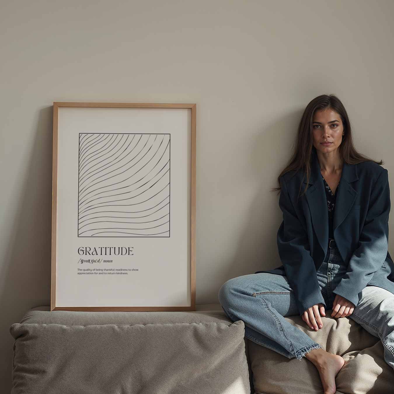 Stijlvolle Dankbaarheid Poster-WallArtistic