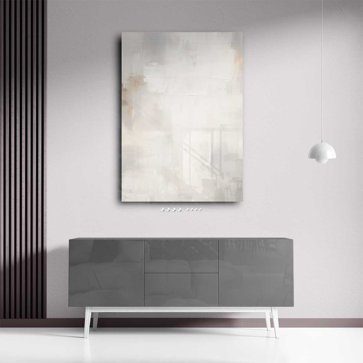 "Subtiele Witte Harmonie" Kunstwerk-canvas-dibond-plexiglas-wanddecoratie-WallArtistic