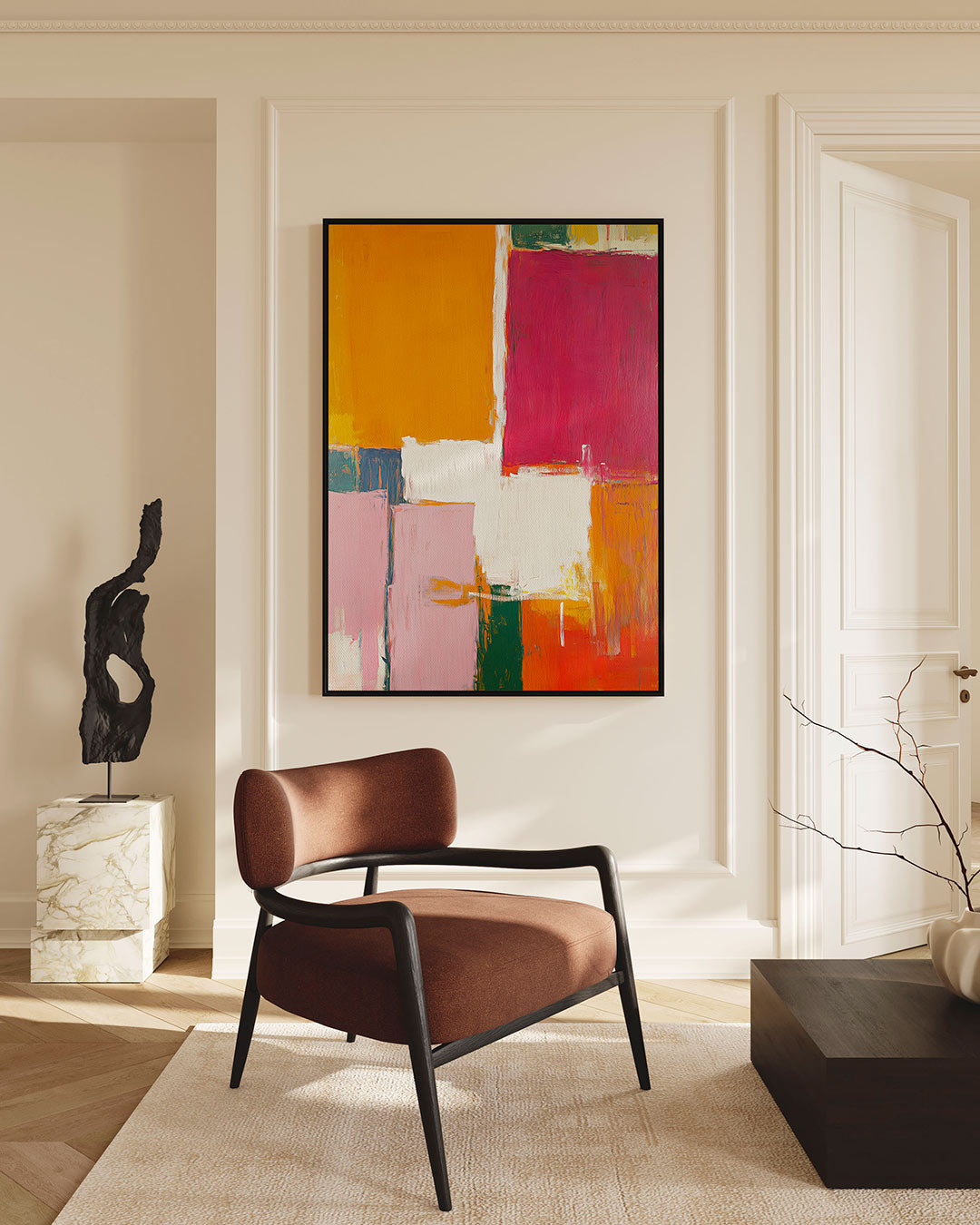 Kleurrijke vlakken Kunstwerk