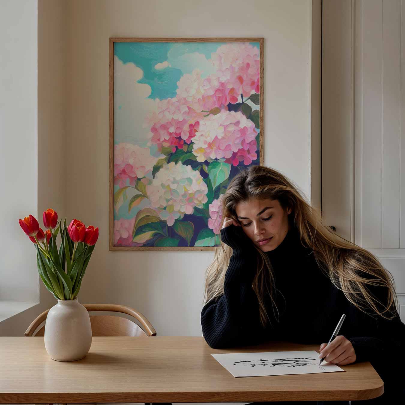 Romantische Bloemenpracht Poster-WallArtistic