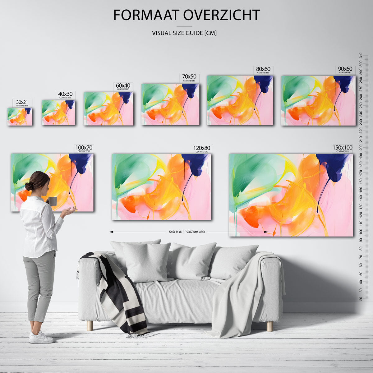 Abstracte kleurrijke vormen Poster
