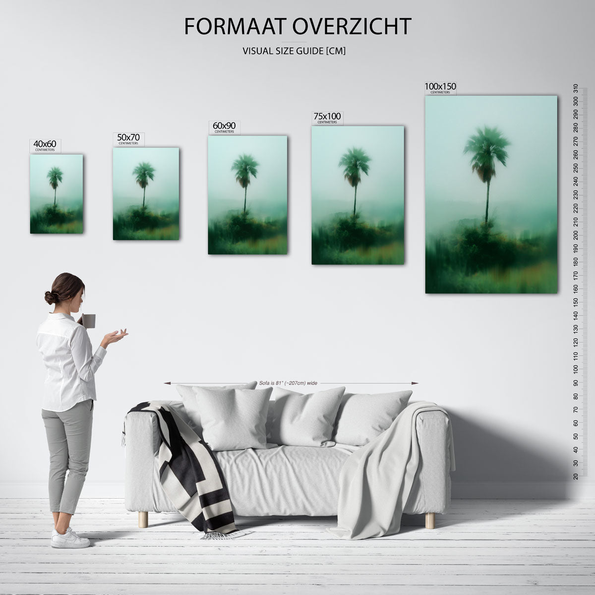 Verstilde palmboom Kunstwerk