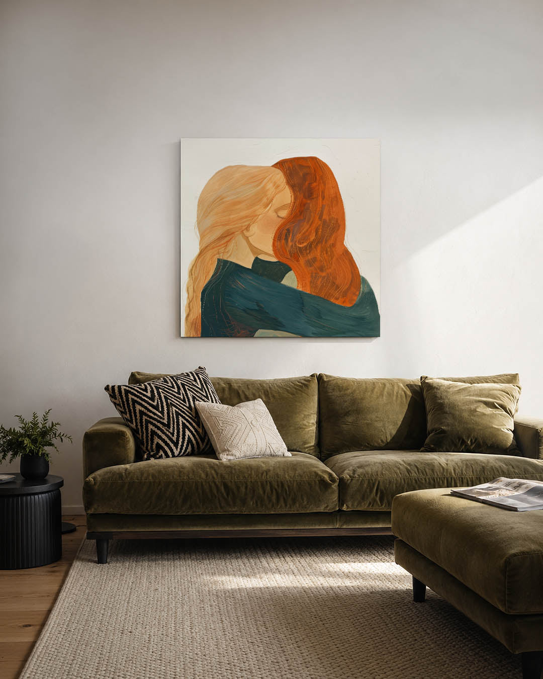 Intieme omhelzing Kunstwerk
