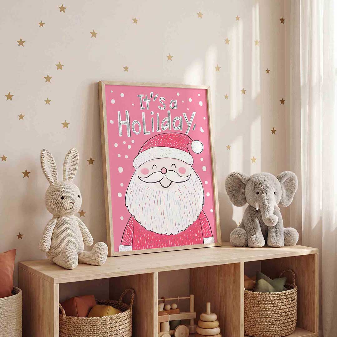 Kerstman met tekst Poster