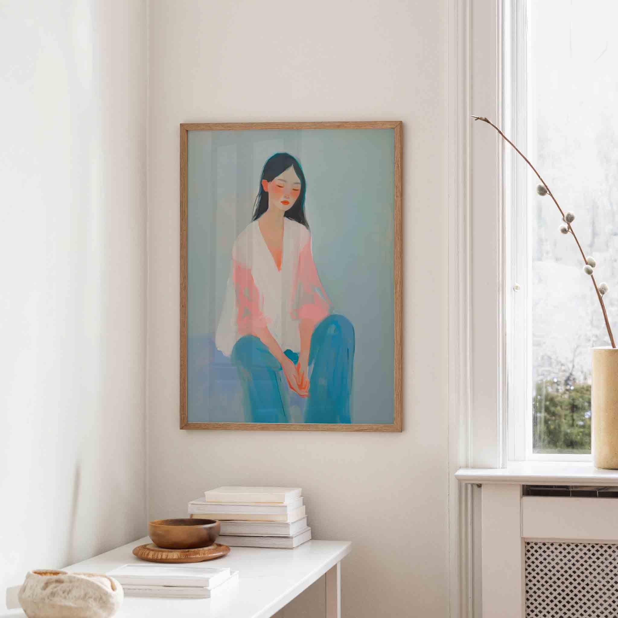 Zittende vrouw Poster