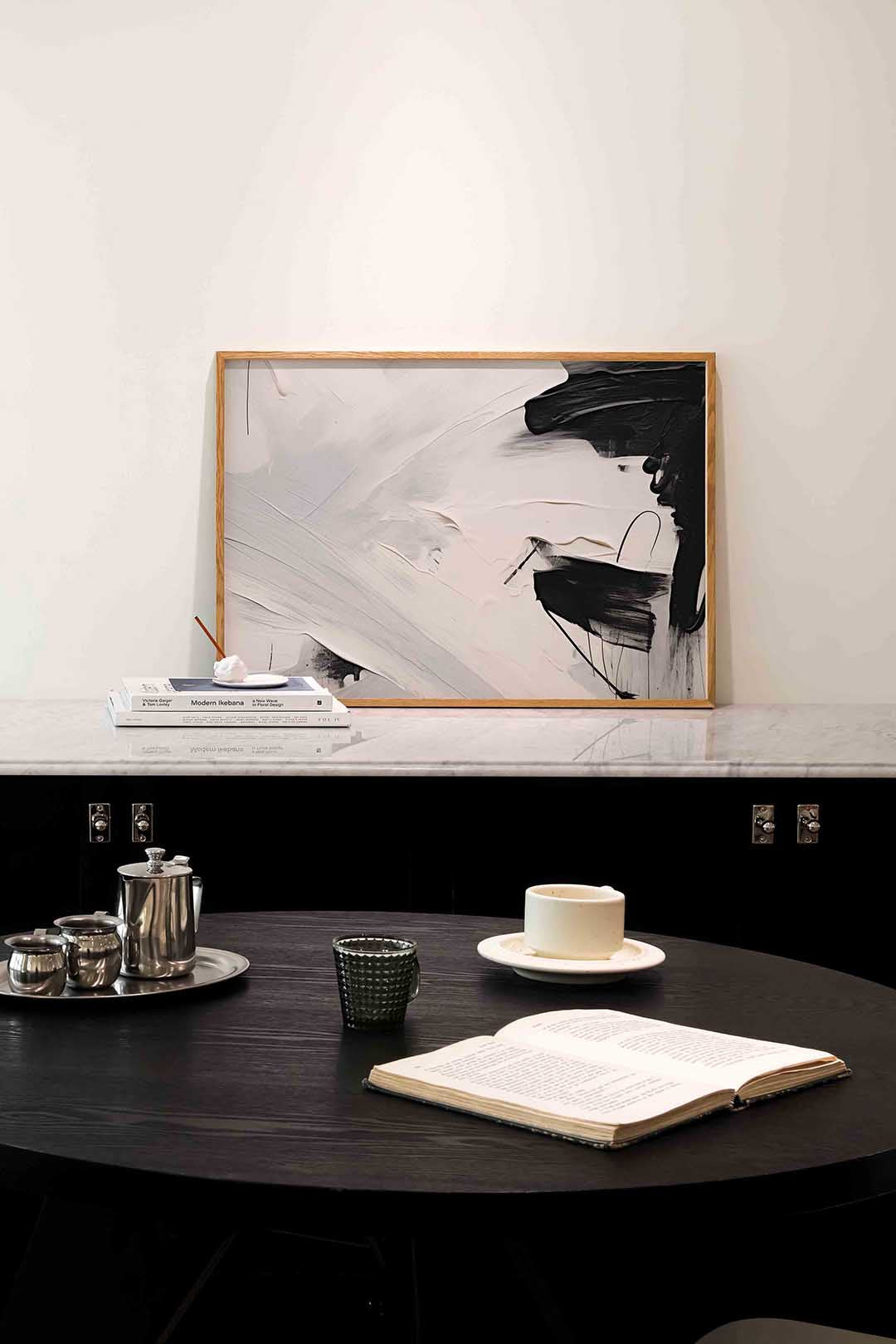 Abstracte zwart wit Poster