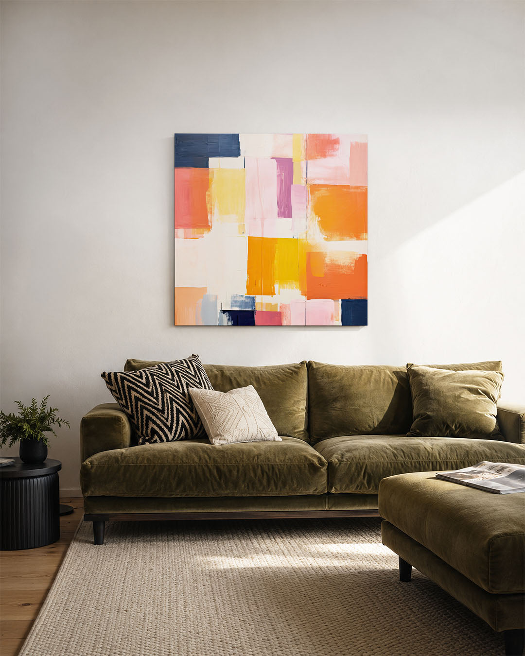 Kleurrijke geometrie Kunstwerk
