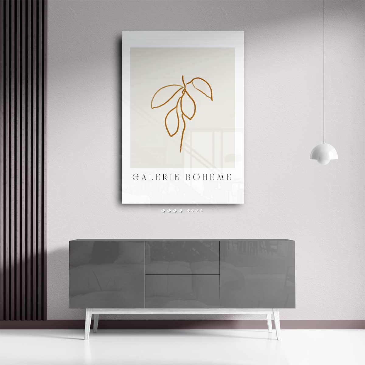 Minimalistische Bladillustratie Kunstwerk-canvas-dibond-plexiglas-wanddecoratie-WallArtistic
