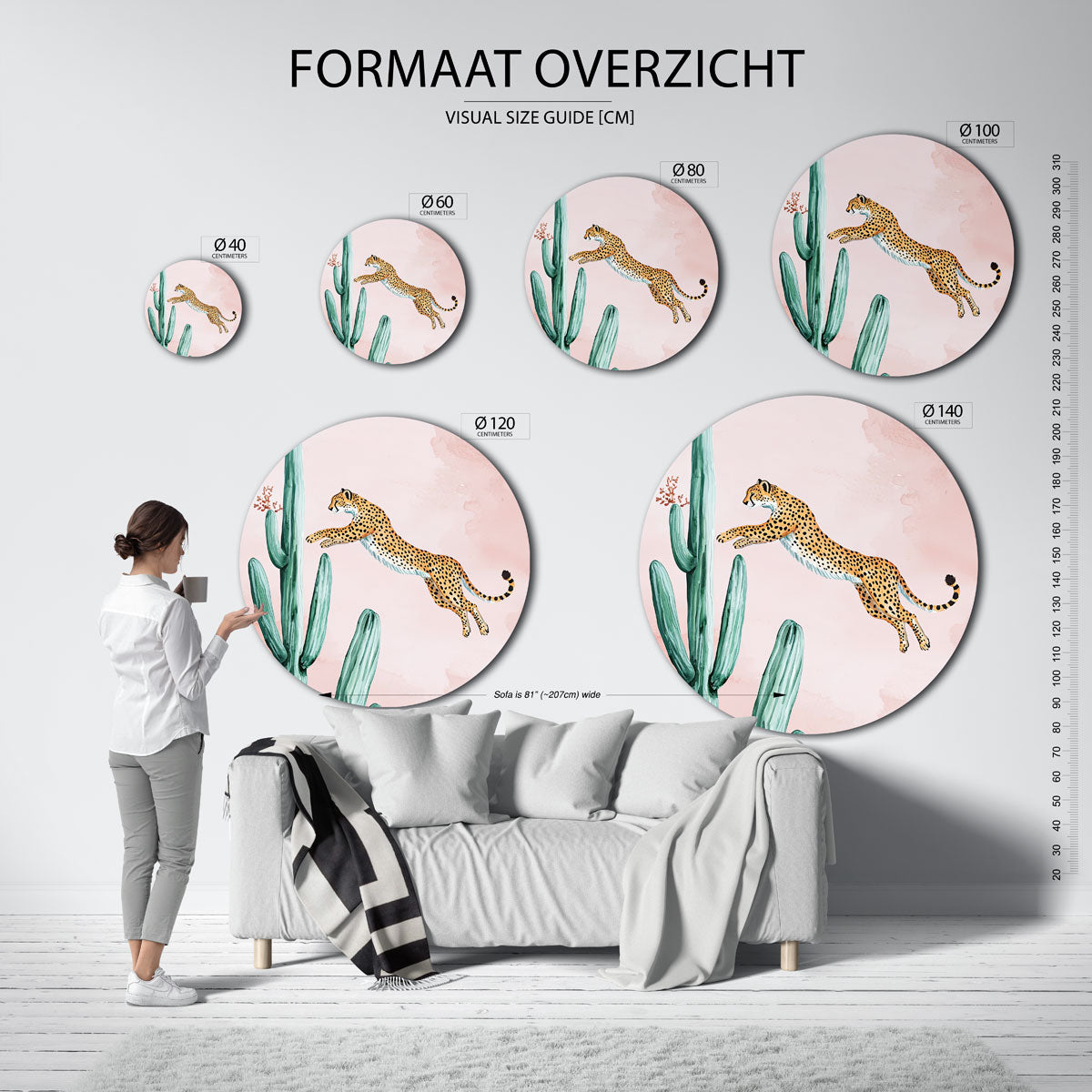 Springende luipaard Muurcirkel