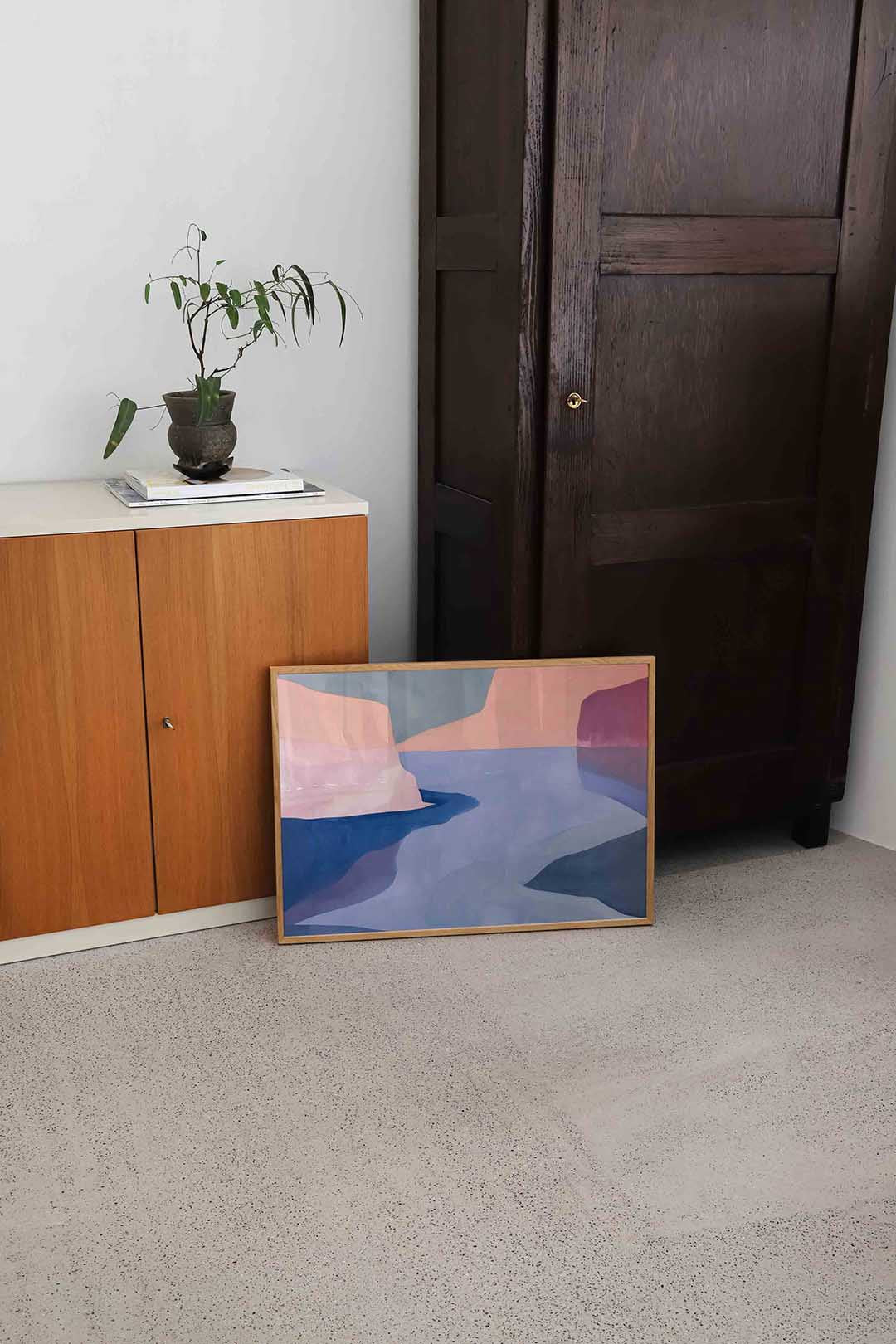 Abstracte landschapsvormen Poster