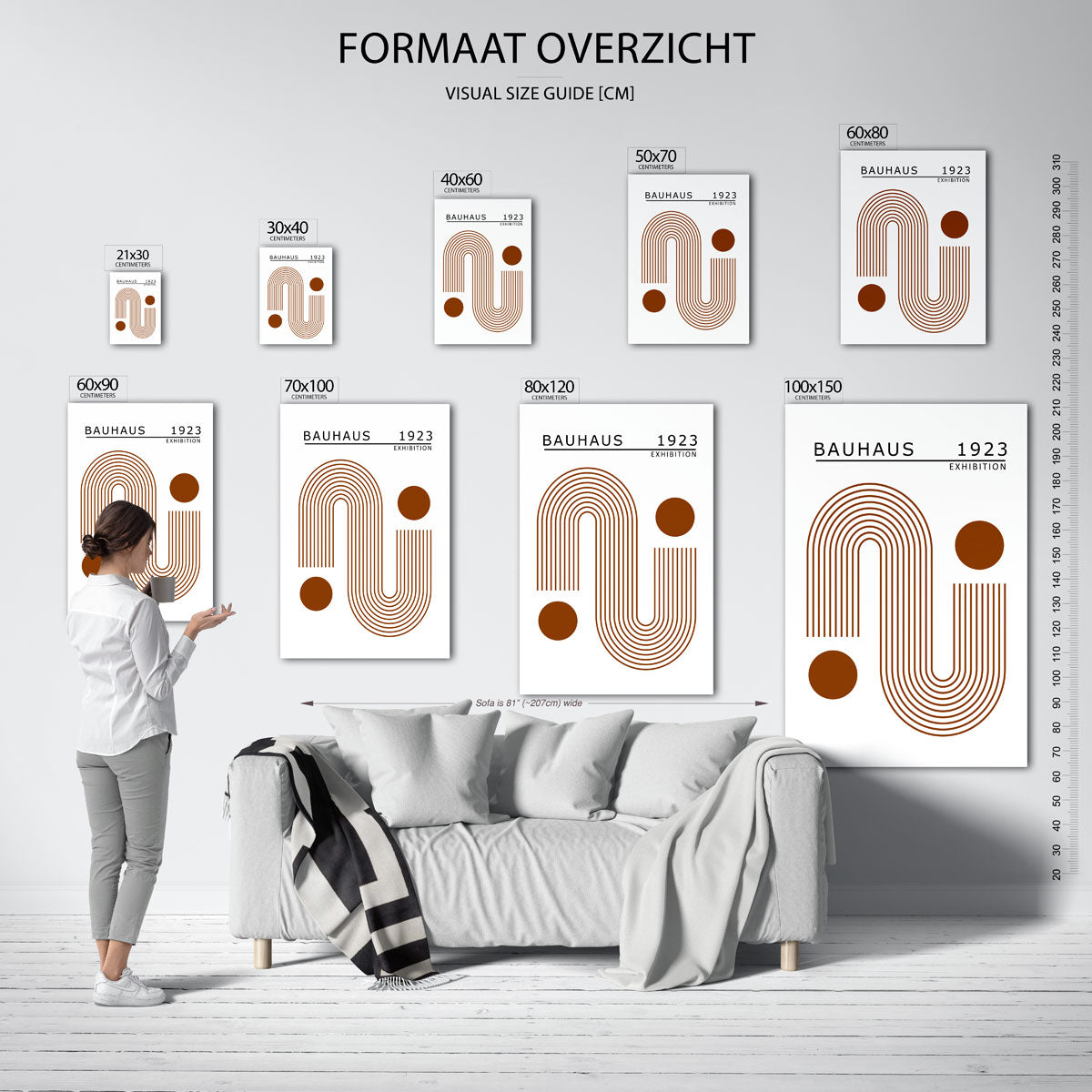 Lijnen en cirkels Poster
