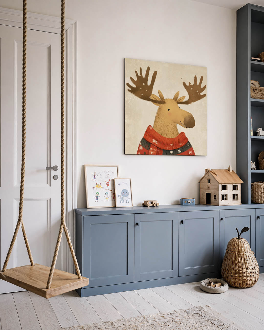 Vrolijke eland illustratie Kunstwerk
