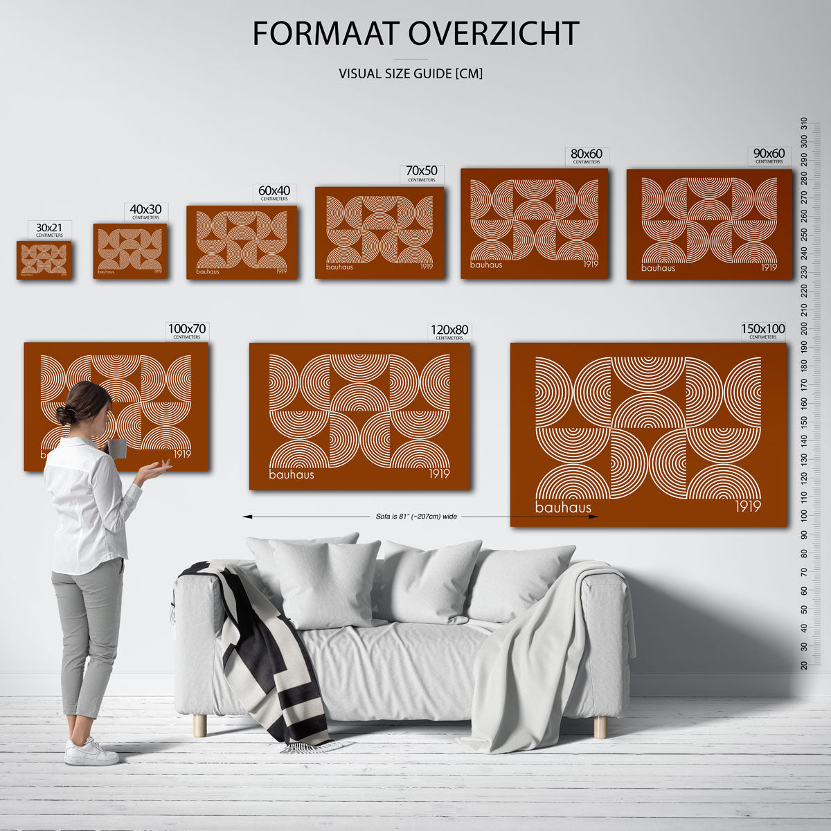 Cirkelritme en lijnen Poster