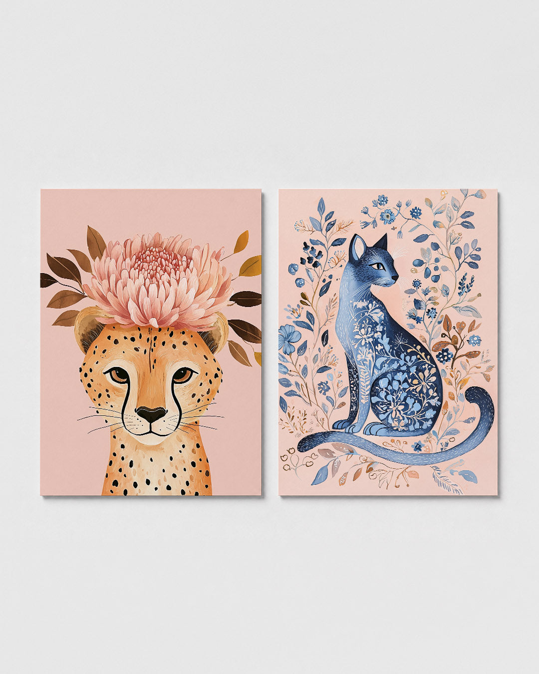 Bloemen en vlekken Posterset