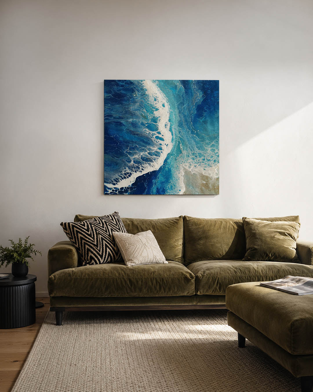 Dynamische oceaan golf Kunstwerk