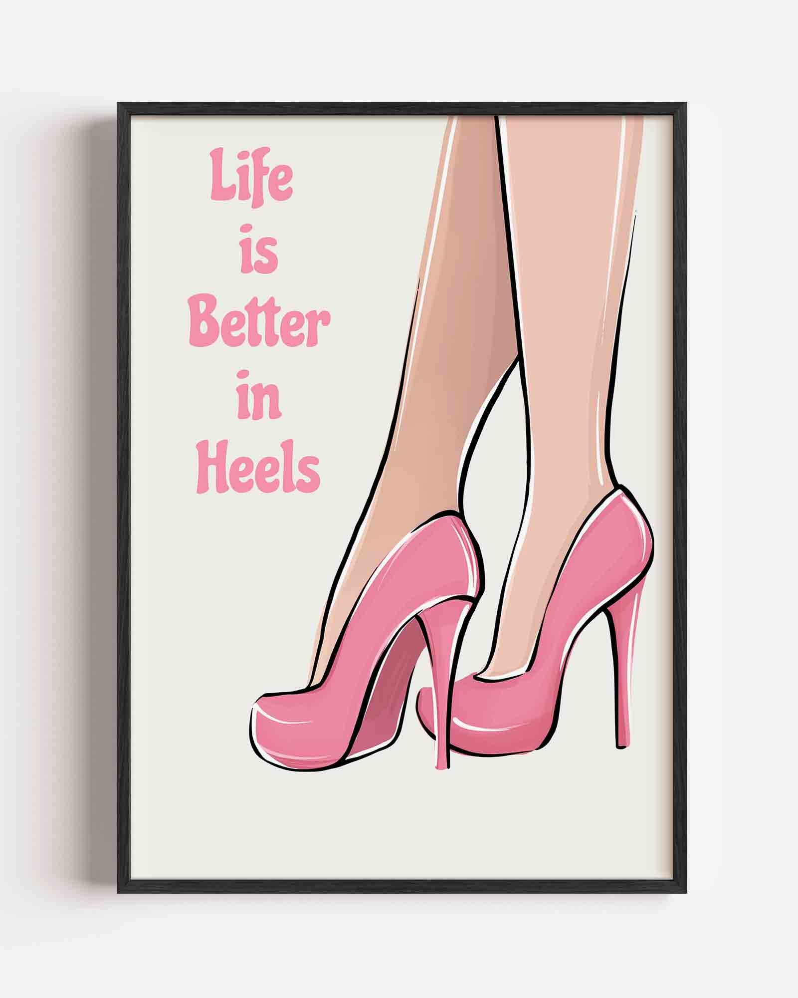 Roze hakken Poster