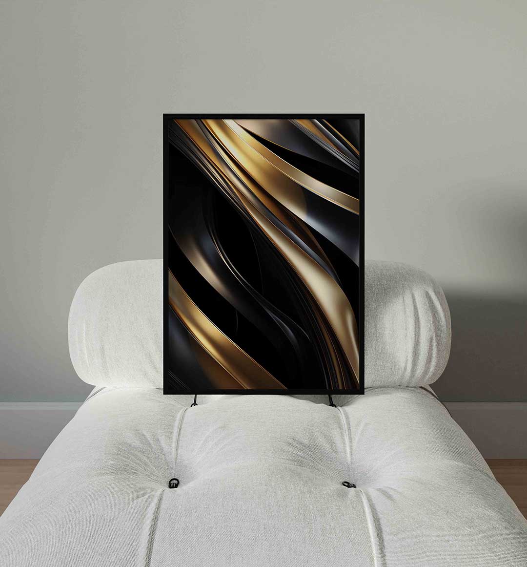Gouden en zwarte lijnen Poster