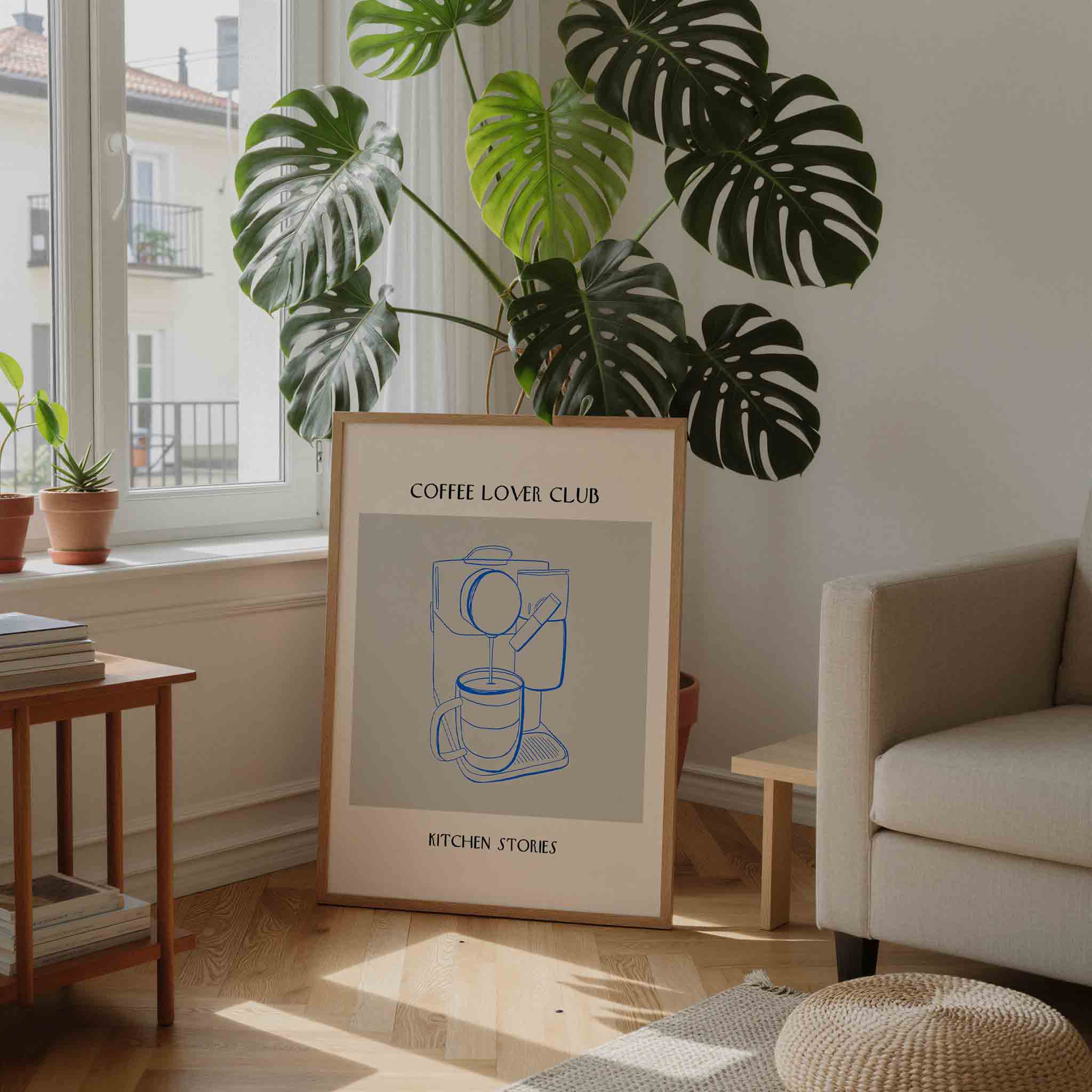 Koffiemachine schets Poster
