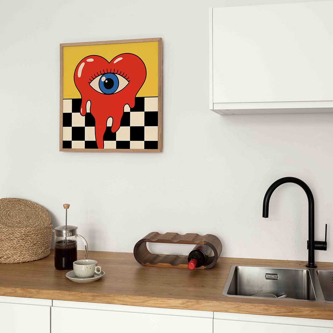 Smeltend hart met oog Poster
