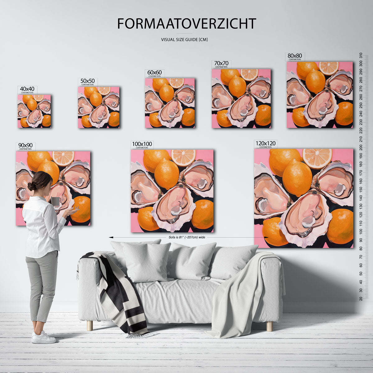 Citroenen en oesters Poster