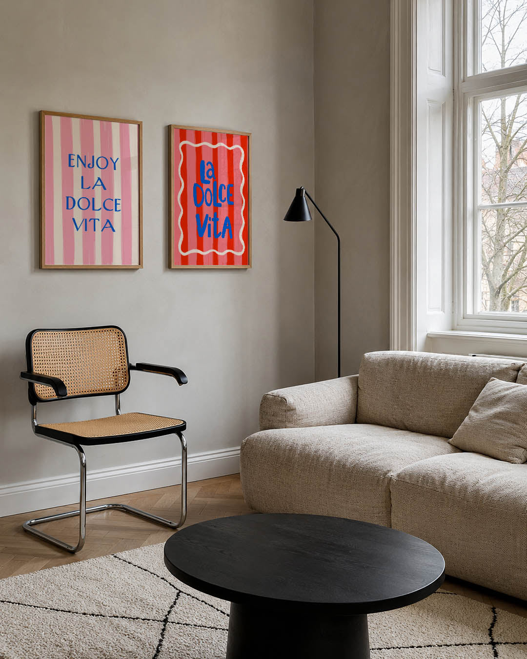 Strepen en woorden Posterset