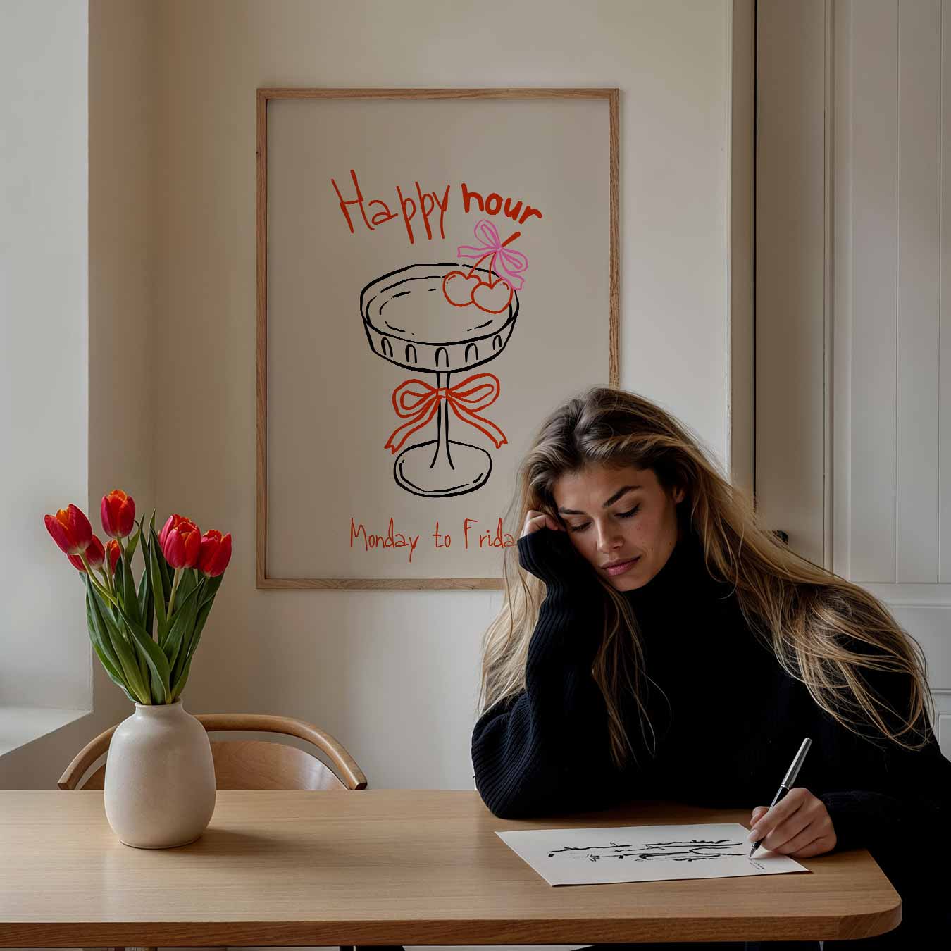 Happy Hour Poster-WallArtistic