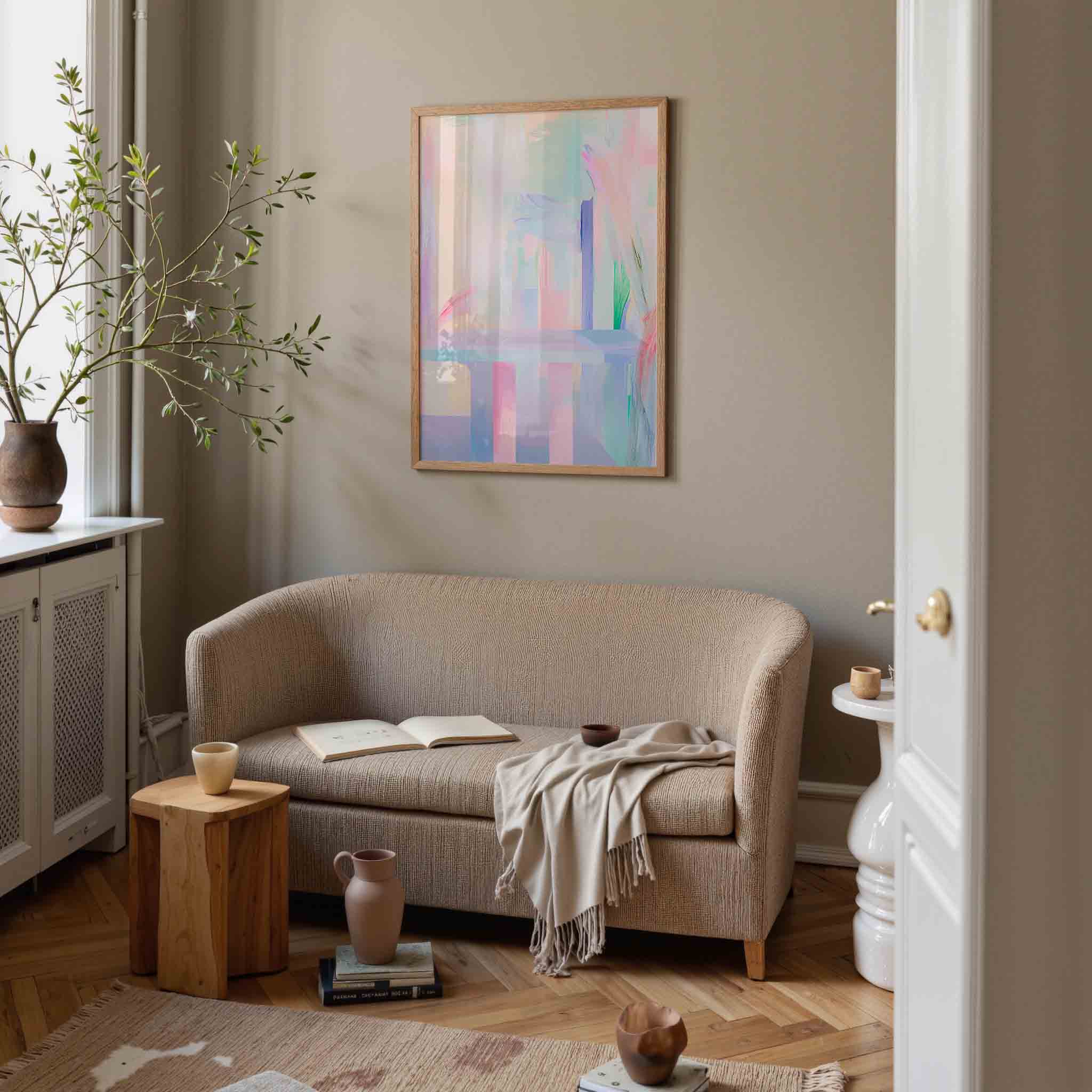 Pastel abstractie Poster