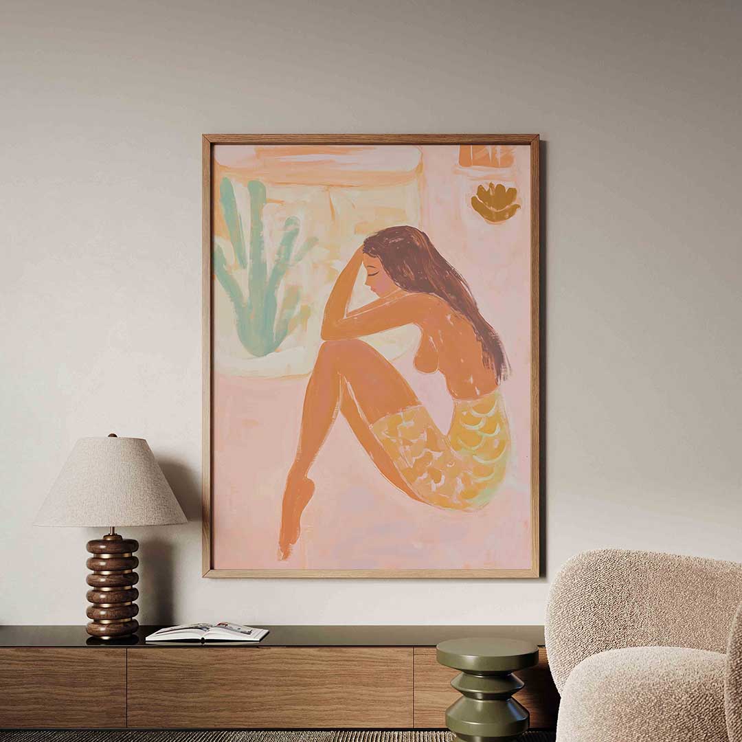 Zittende vrouw Poster